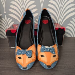 T.U.K. Denim Dot Foxy Flats